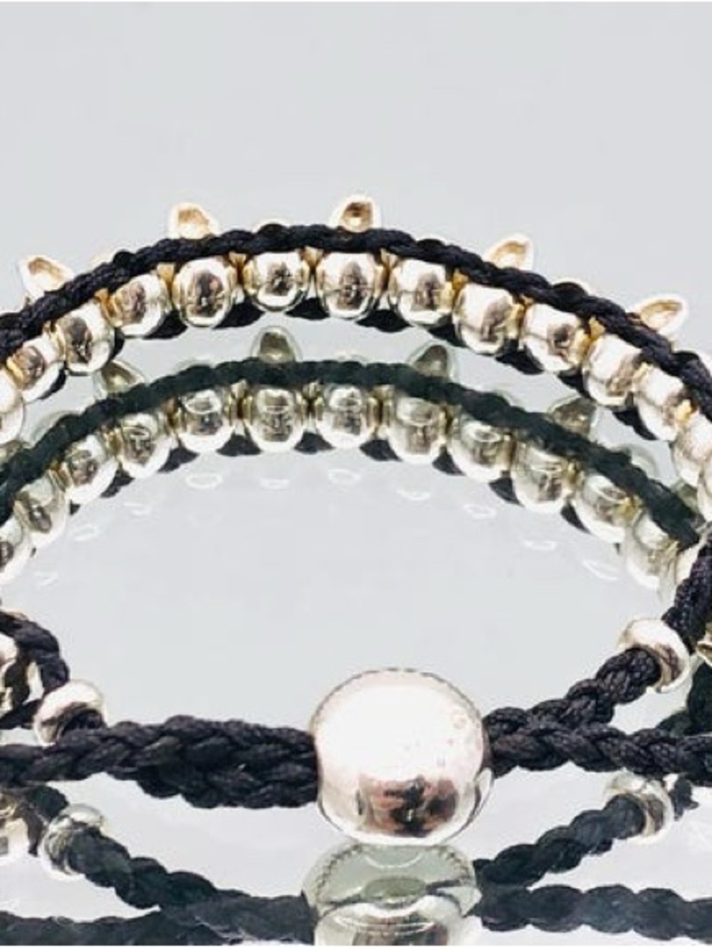 Vintage Links of London Sterling Silver Black Skull Friendship Bracelet - Picture 9 of 11
